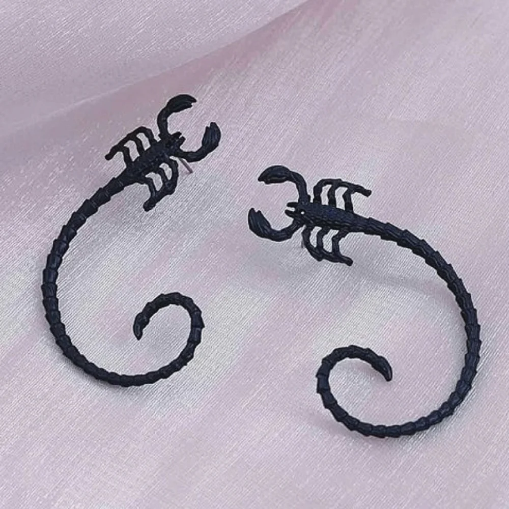 Black Scorpion Earrings